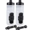 Fidlock TWIST Clear (transparent) Trinkflasche + Flaschenhalter 2er Set (Neue Version, Ohne Gravity