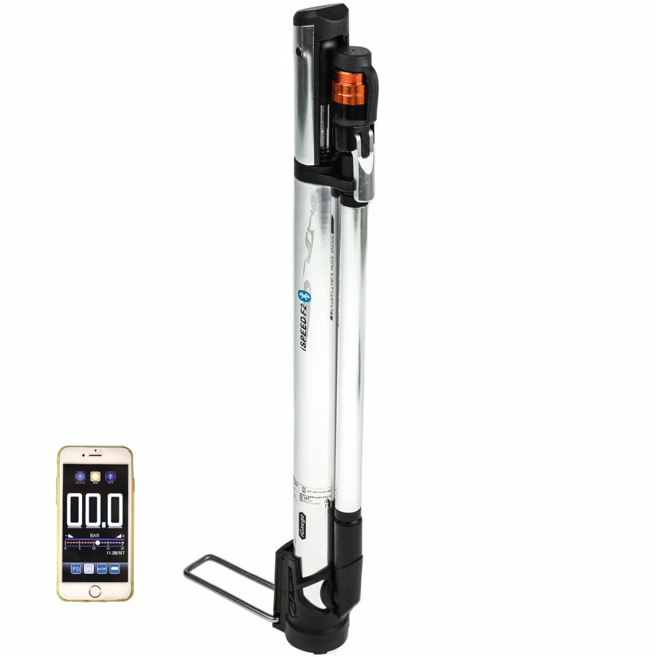 Airace ISpeed F2 G Bluetooth Mini-Standpumpe (164 G) Mit Digitaler App-Anzeige Bis 9,5 Bar (140 PSI) 1 Airace ISpeed F2 G Bluetooth Mini-Standpumpe (164 G) Mit Digitaler App-Anzeige Bis 9,5 Bar (140 PSI)