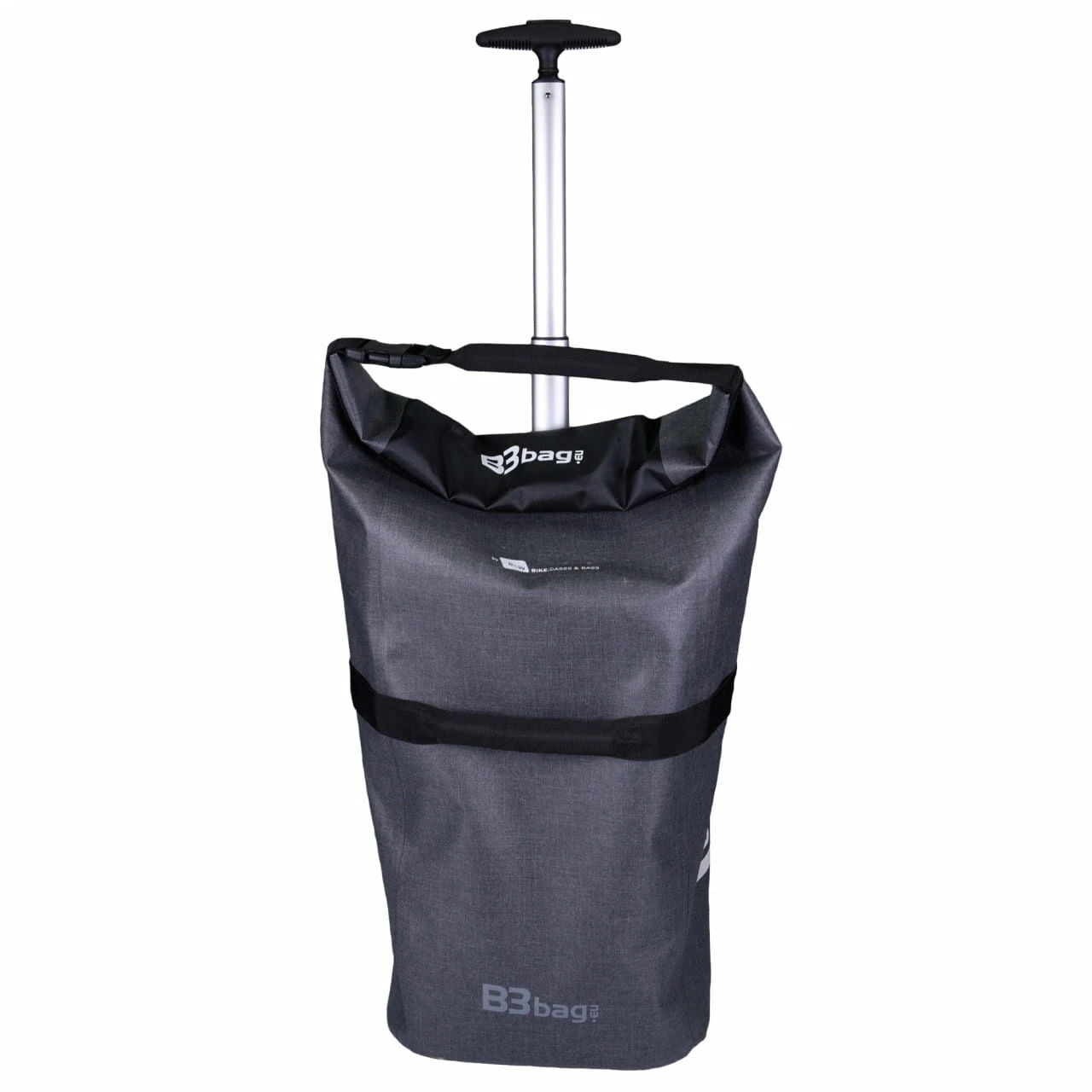 2in1 B&W B3 Bag Trolley + Wasserdichte Fahrrad Gepäckträgertasche (Trunk Bag) Grau 2 2in1 B&W B3 Bag Trolley + Wasserdichte Fahrrad Gepäckträgertasche (Trunk Bag) Grau – Bild 2